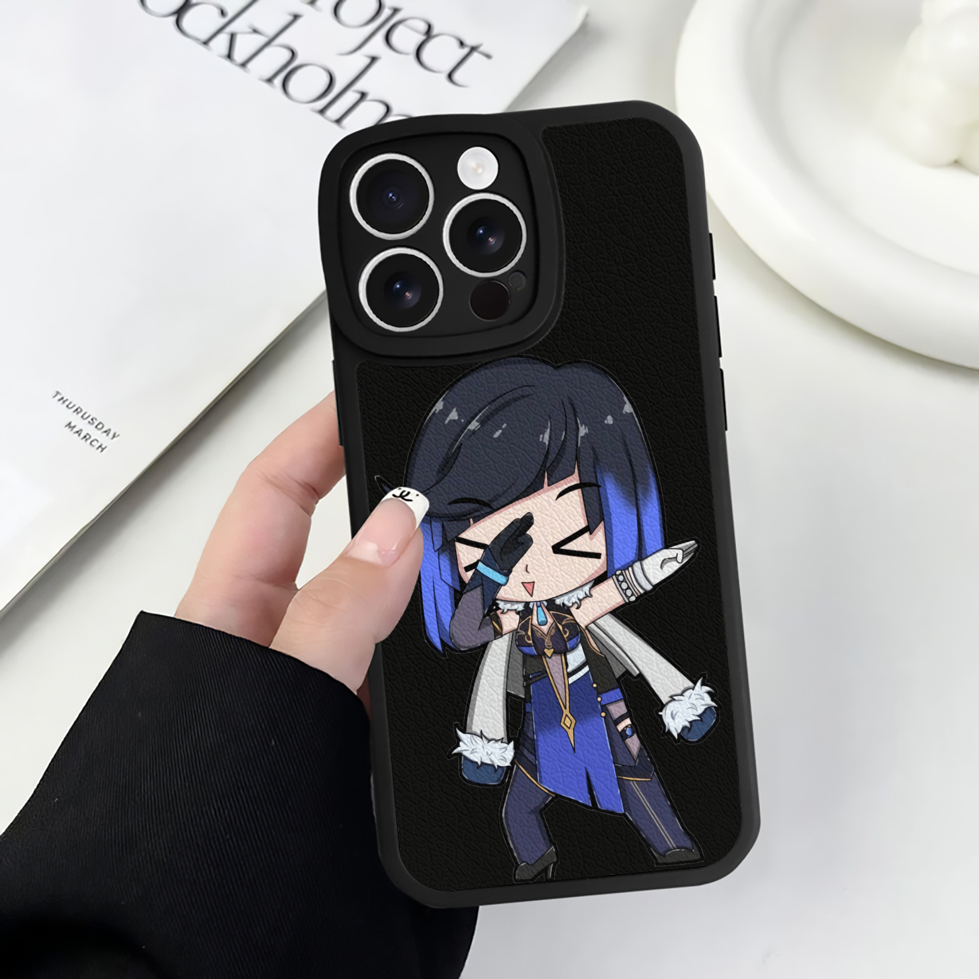 げんし神 夜兰 やらん genshin Yaran 【iPhone 16シリーズ対応】シリコンスマホケース（レザー調） 材質：シリコン